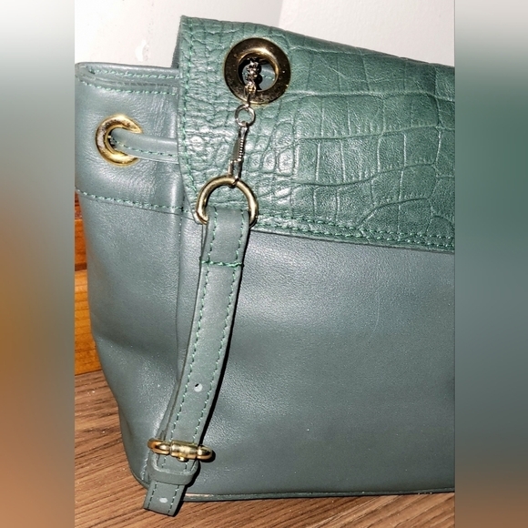Valentina mini Green Leather backpack - Picture 13 of 14